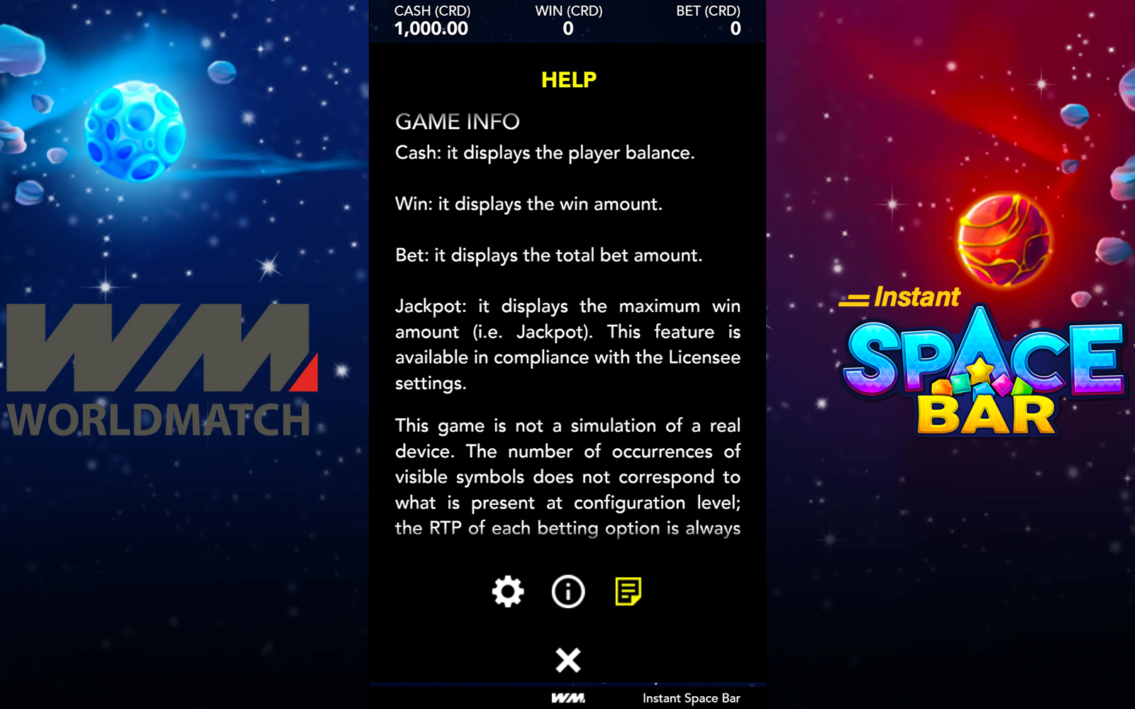 Informações sobre o jogo Instant Space Bar
